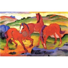 Картина на холсте по фото Модульные картины Печать портретов на холсте Красные лошади
