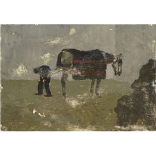 Картина на холсте по фото Модульные картины Печать портретов на холсте Крестьянин и лошадь