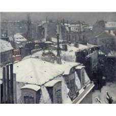 Картина на холсте по фото Модульные картины Печать портретов на холсте Крыши в снегу