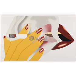 Курильщица - Модульная картины, Репродукции, Декоративные панно, Декор стен