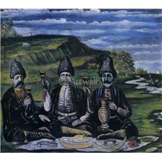 Картина на холсте по фото Модульные картины Печать портретов на холсте Кутеж трех князей на лужайке