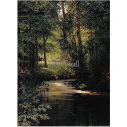 Лесной ручей близ Полтавы - Модульная картины, Репродукции, Декоративные панно, Декор стен