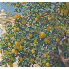 Картина на холсте по фото Модульные картины Печать портретов на холсте Лимонные деревья Ла Мортола