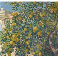 Портреты картины репродукции на заказ - Лимонные деревья Ла Мортола