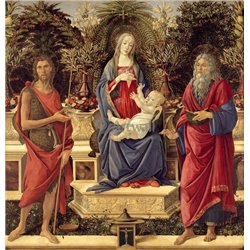 Мадонна Барди, слева Иоанн Креститель, справа Иоанн Богослов - Модульная картины, Репродукции, Декоративные панно, Декор стен