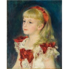 Картина на холсте по фото Модульные картины Печать портретов на холсте Мадемуазель Гримпрэль в красной ленте