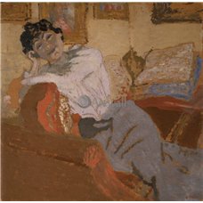 Картина на холсте по фото Модульные картины Печать портретов на холсте Мадам Хессель на диване