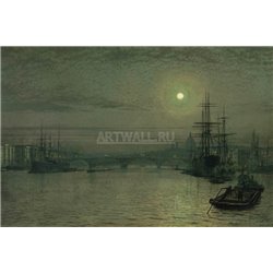 Лондонский мост ночью - Модульная картины, Репродукции, Декоративные панно, Декор стен
