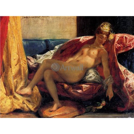 Женщина, ласкающая попугая