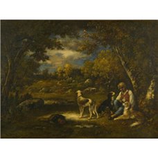 Картина на холсте по фото Модульные картины Печать портретов на холсте Мальчик с собакой в лесу