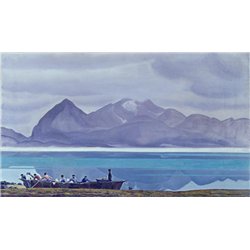 Жители Гренландии, собаки и горы