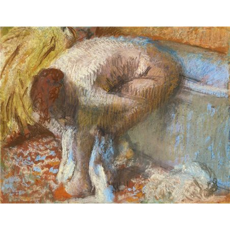 Женщина, вытирающая ноги