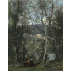 Женщина, собирающая хворост