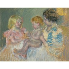 Картина на холсте по фото Модульные картины Печать портретов на холсте Мать с детьми