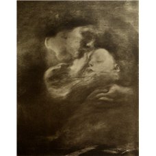 Картина на холсте по фото Модульные картины Печать портретов на холсте Мать и спящее дитя