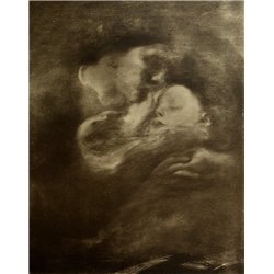 Мать и спящее дитя - Модульная картины, Репродукции, Декоративные панно, Декор стен