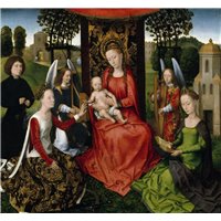 Мадонна с младенцем на троне, св. Екатерина, св. Варвара и донатор