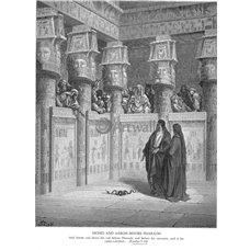 Картина на холсте по фото Модульные картины Печать портретов на холсте Моисей и Аарон перед фараоном, Ветхий Завет