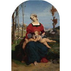 Картина на холсте по фото Модульные картины Печать портретов на холсте Мадонна с младенцем и св. Иоанн