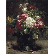 Картина на холсте по фото Модульные картины Печать портретов на холсте Натюрморт с красными и белыми розами