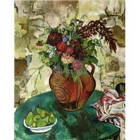 Портреты картины репродукции на заказ - Натюрморт с цветами и фруктами
