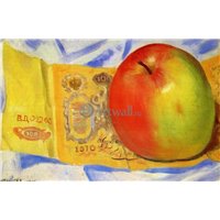 Портреты картины репродукции на заказ - Натюрморт с яблоком и купюрой