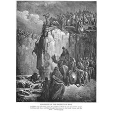 Картина на холсте по фото Модульные картины Печать портретов на холсте Низвержение Вааловых пророков, Ветхий Завет