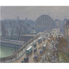 Картина на холсте по фото Модульные картины Печать портретов на холсте Новый мост в Париже