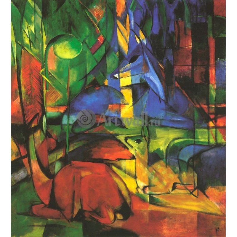 Косули в лесу