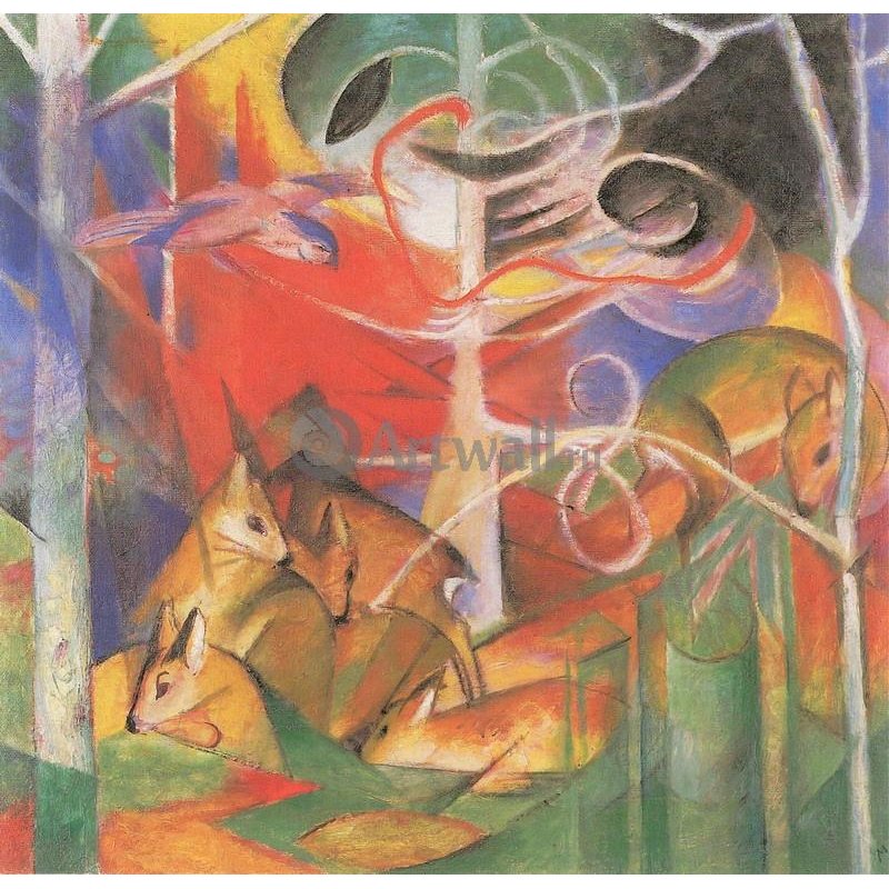 Косули в лесу