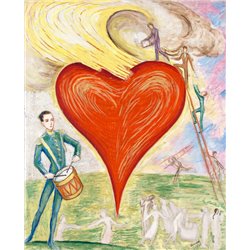 Огненное сердце - Модульная картины, Репродукции, Декоративные панно, Декор стен