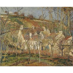 Красные крыши, околица, зима