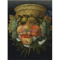 Портреты картины репродукции на заказ - Обратимая голова (корзина с фруктами)
