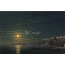 Картина на холсте по фото Модульные картины Печать портретов на холсте Одесса в лунную ночь