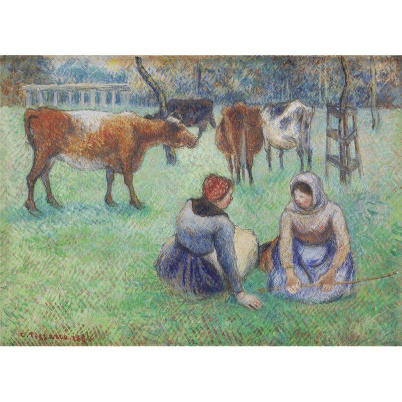 Крестьянки, пасущие коров