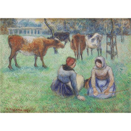 Крестьянки, пасущие коров