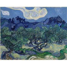 Картина на холсте по фото Модульные картины Печать портретов на холсте Оливковые деревья на фоне Альп