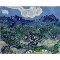 Оливковые деревья на фоне Альп - Модульная картины, Репродукции, Декоративные панно, Декор стен