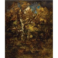 Картина на холсте по фото Модульные картины Печать портретов на холсте Осень в лесу Фонтенбло