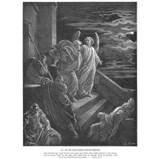 Картина на холсте по фото Модульные картины Печать портретов на холсте Освобождение Апостола Петра из темницы, Новый Завет