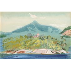 Картина на холсте по фото Модульные картины Печать портретов на холсте Остров с горным видом, Бразилия