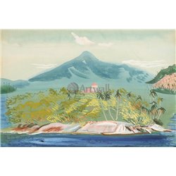Остров с горным видом, Бразилия - Модульная картины, Репродукции, Декоративные панно, Декор стен