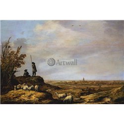 Панорамный пейзаж с видом на Бевервейк - Модульная картины, Репродукции, Декоративные панно, Декор стен