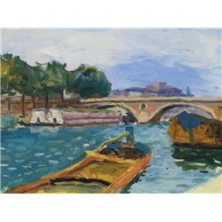 Парижский мост через Сену - Модульная картины, Репродукции, Декоративные панно, Декор стен