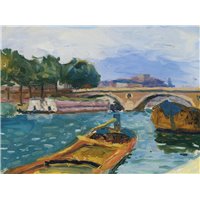 Портреты картины репродукции на заказ - Парижский мост через Сену
