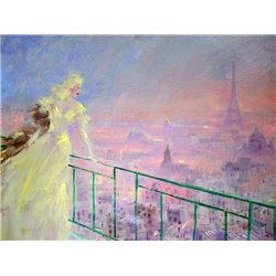 Парижский вечер - Модульная картины, Репродукции, Декоративные панно, Декор стен