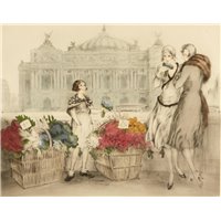 Портреты картины репродукции на заказ - Парижские цветы