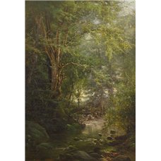 Картина на холсте по фото Модульные картины Печать портретов на холсте Партон Артур «Пруд в лесу»