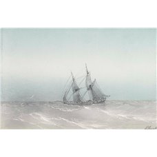 Картина на холсте по фото Модульные картины Печать портретов на холсте Парусник в штормовом море