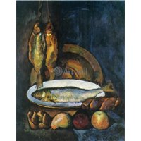Портреты картины репродукции на заказ - Натюрморт с рыбами